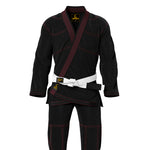 ARAKU ELITE BLACK WITH RED STITCHING BRAZILIAN JIU JITSU GI ( BJJ GI ) - Araku Sports